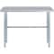 Amgood 14 in. x 48 in. Open Base Stainless Steel Metal Table WT-1448-RCB-Z - alternate 3
